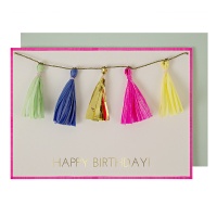 Coloured Tassels Birthday Card By Meri Meri